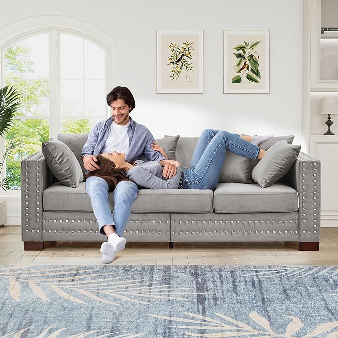 84.5"W Mid Century Modern Couch
