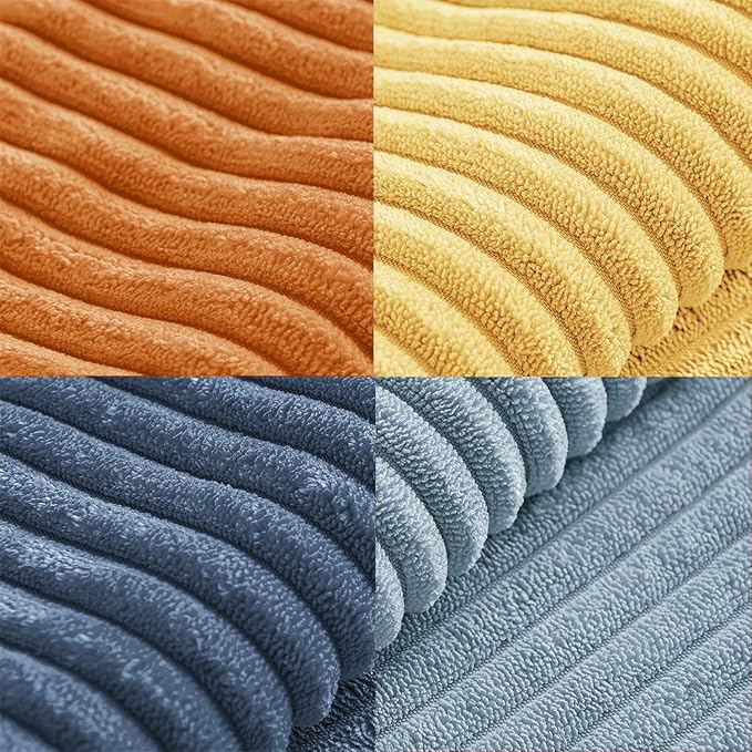 MIULEE Summer Yellow Blue Decorative Throw Pillow Covers 18x18 Inch Set of 4