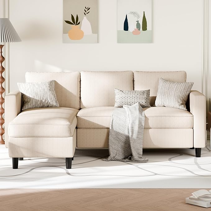 SUNLEI 73.6" Modular Sectional Sofa, Comfy Cloud Couch