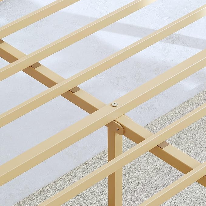 BOSRII 14in High Solid Bamboo Wood Platform Twin XL Bed Frame