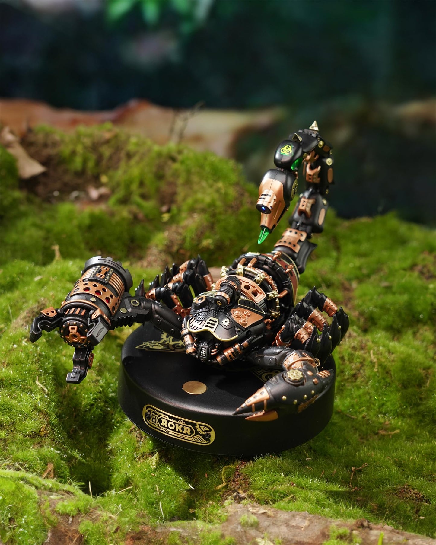 ROKR 3D Metal Model Kits Puzzle for Adults Kids, Steampunk Electric Mechanical Toy, Assembly DIY Gift Plastic Craft Hobby for Men, Women (Emperor Scorpion)