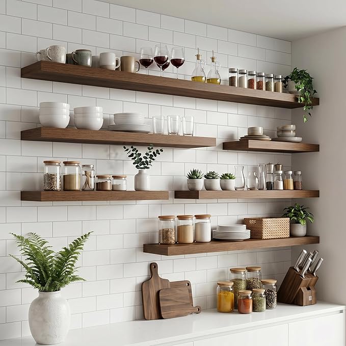 FLYJOE Floating Shelves for Wall, 48 Inch Floating Shelves Set of 1, Kitchen