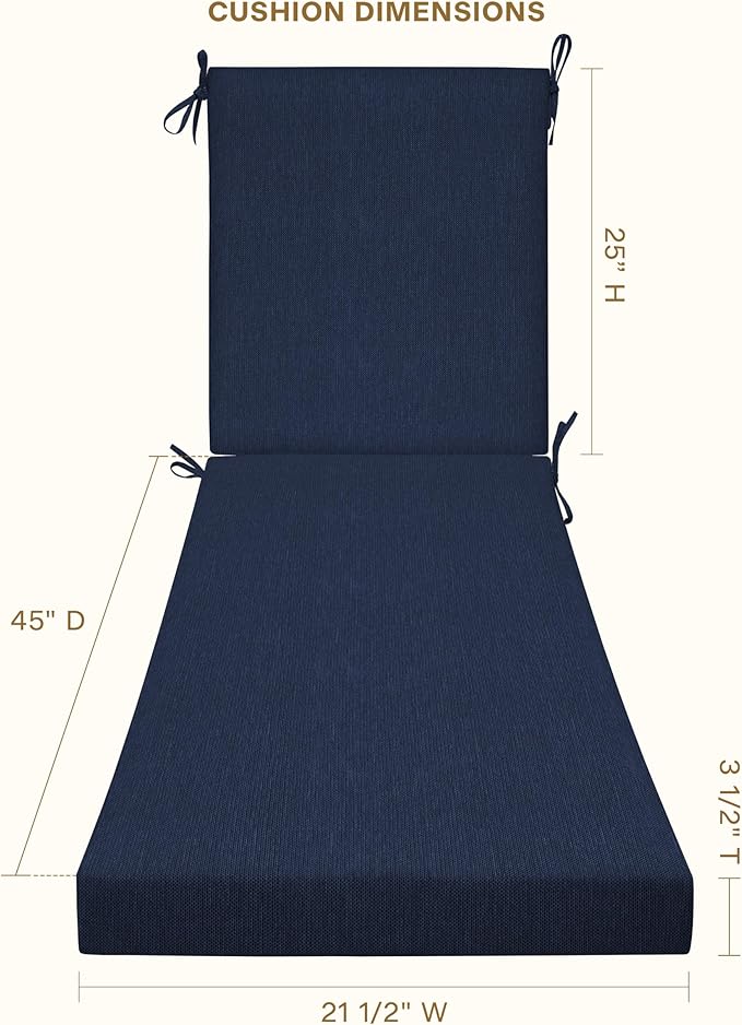 Honeycomb Outdoor Chaise Lounge Cushion