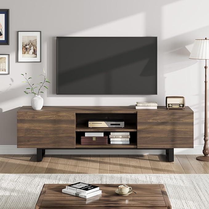GarveeHome Industrial TV Stand for 80 in, Modern Entertainment Center
