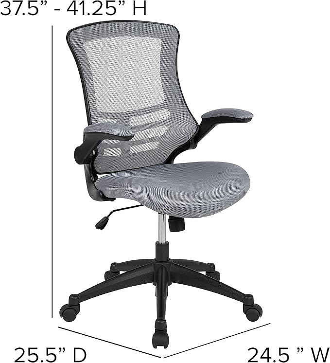 Flash Furniture Kelista Office Chair, Dark Gray Mesh