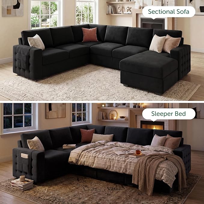 HONBAY Sectional Sleeper Sofa