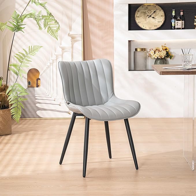 YOUNUOKE Mid-Century Modern Dining Chairs Set of 2, Armless Accent Chair