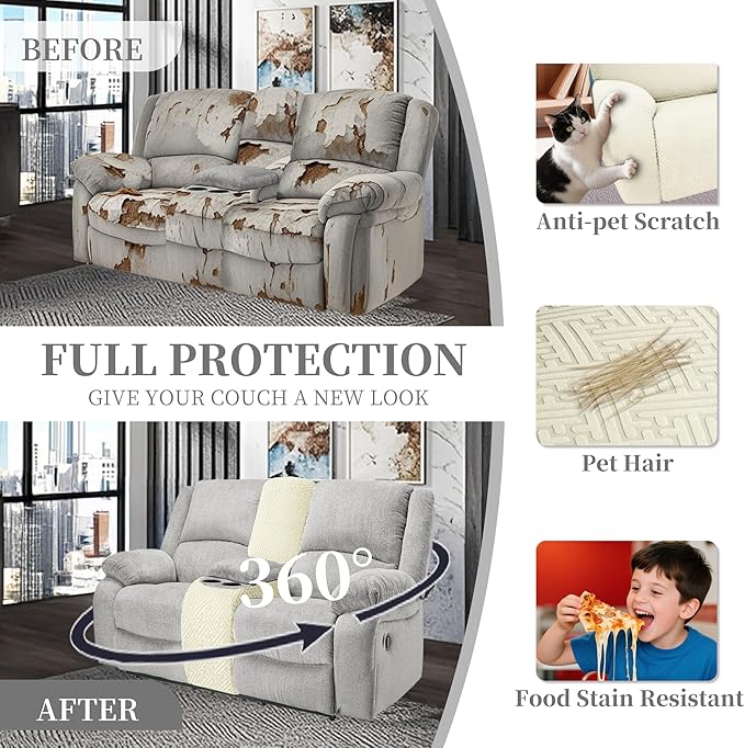 100% Waterproof Sectional Recliner Couch Covers
