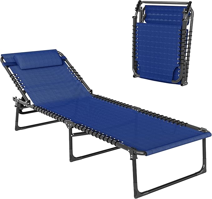 Outsunny Folding Chaise Lounge Chair, Patio Sun Tanning Chair, Outdoor Chaise