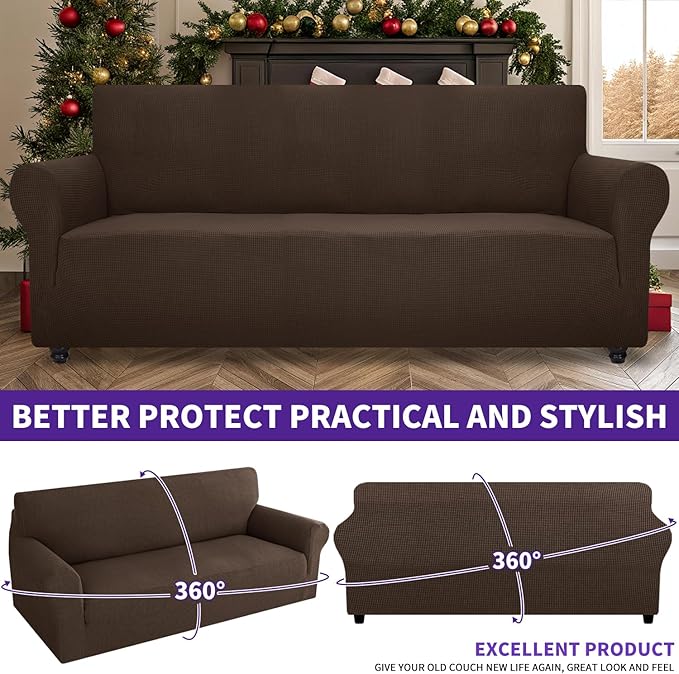 ZNSAYOTX Stretch Oversized Couch Cover Universal Sofa Covers