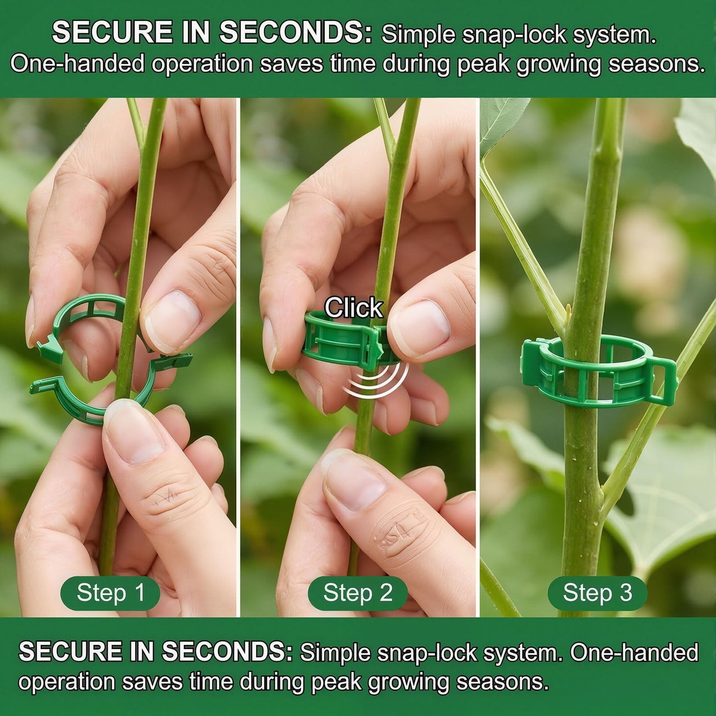 600Pcs Tomato Clips Plastic Plant Support Clips for Garden Trellis Twine and Greenhouse Vine Support Garden Clips for Tomatoes Cucumbers Peppers Climbing Vegetables and Flowers Upright Growth