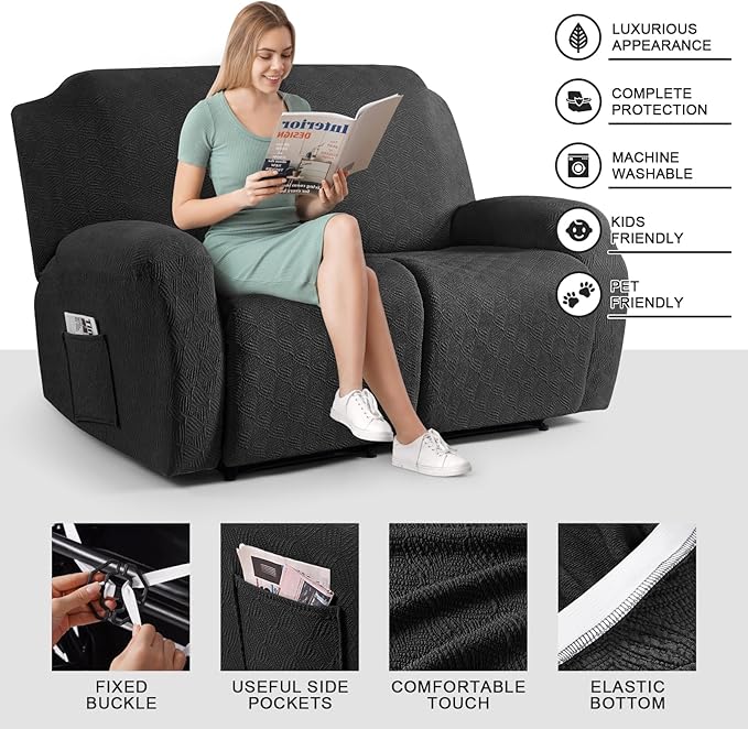 Timeles Extra Wide Recliner Loveseat Covers Oversized Reclining Couch Covers