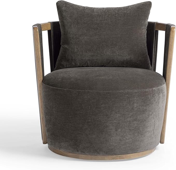 First of a Kind Swivel Chair in Chocolate Brown Plywood