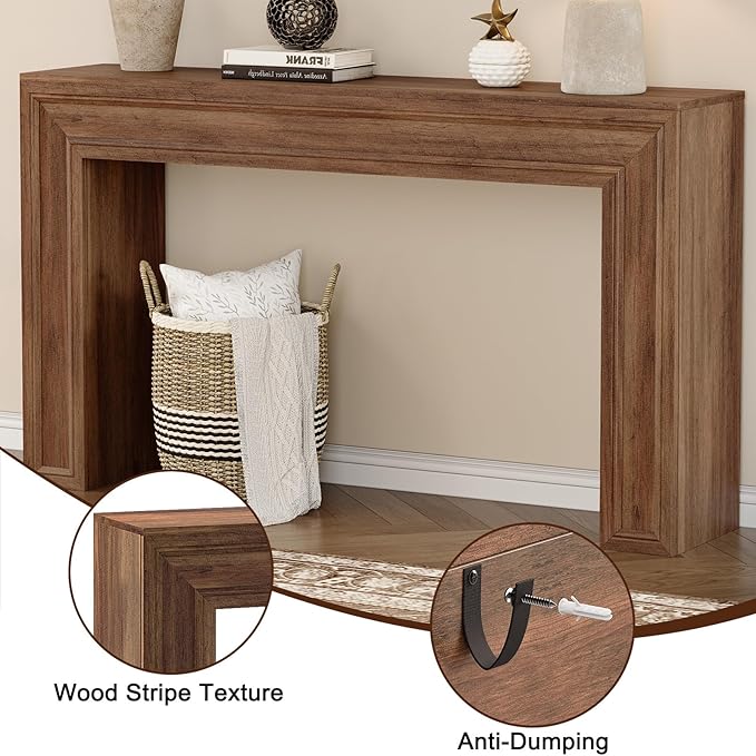 Rresyet 55 Inch Long Console Table, Sofa Table Behind Couch, Entryway Table