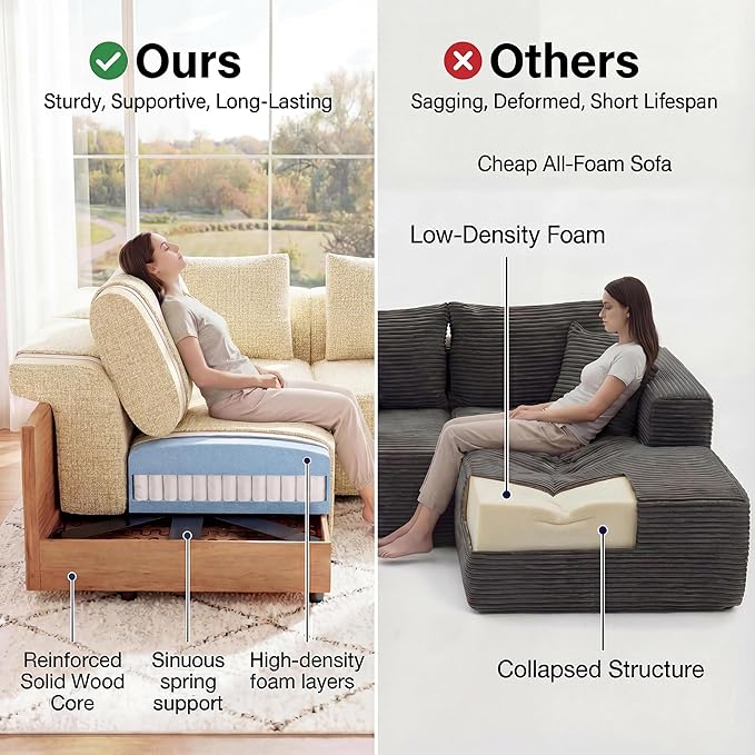 Welzona 75" loveseat Sofa, Comfy Chenille Love Seat, Wood Frame Small Couches