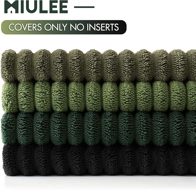 MIULEE Boho Farmhouse Throw Pillow Covers 18x18 Inch Set of 4 Mordern Neutral