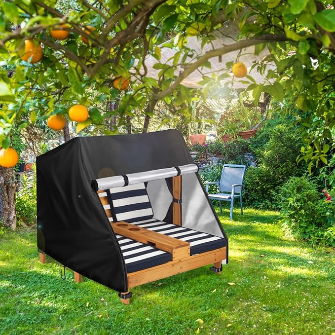 Outdoor Chaise Lounge Cover for KidKraft Wooden Double Chaise Lounge,
