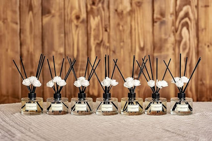 CULTURE & NATURE Reed Diffuser Set 6.7oz (200ml) Mango Mandarin Scented Diffuser with Sticks Home Fragrance Reed Diffuser for Bathroom Shelf Decor