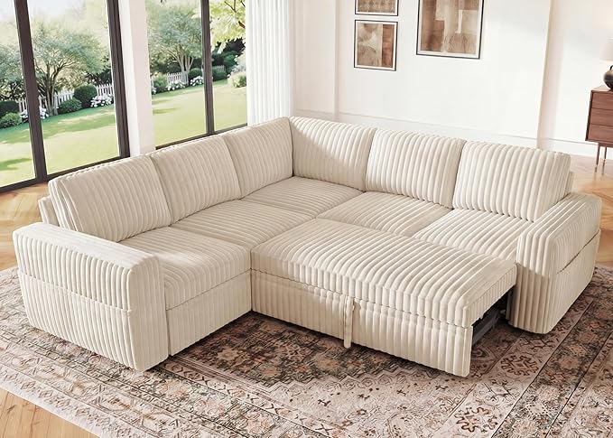 HONBAY Modular Sectional Sleeper Sofa