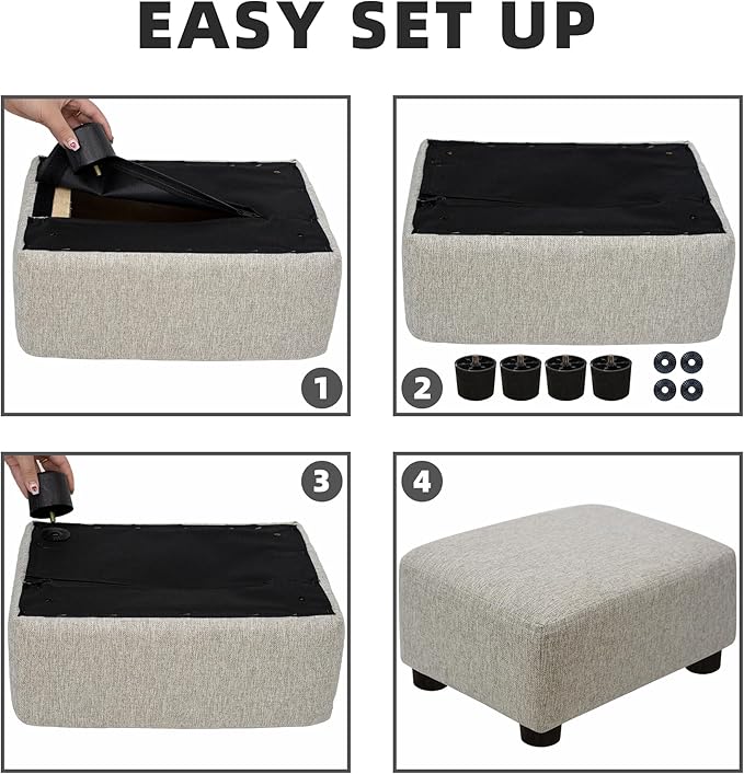 CAROLMADE Small Foot Stool Ottoman Footstool