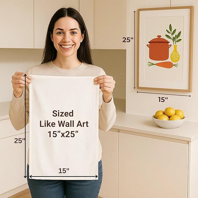 Flour Sack Towels | Tea Towel for Crafts| Kitchen Dish Cotton Blank Towel for