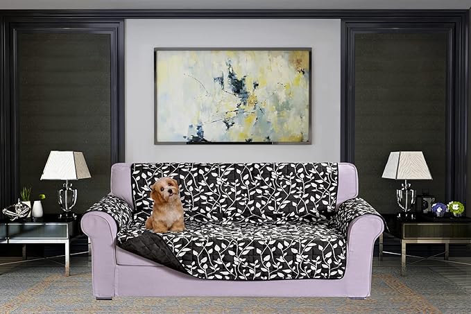 Elegant Comfort Quilted Furniture Protectors Solid and Printed Design