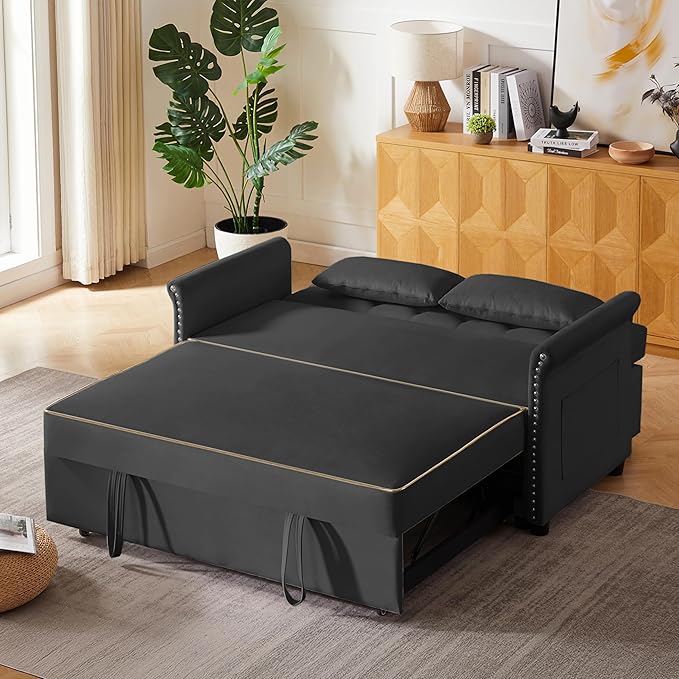 Auvsoce 57'' Convertible Sleeper Sofa Bed