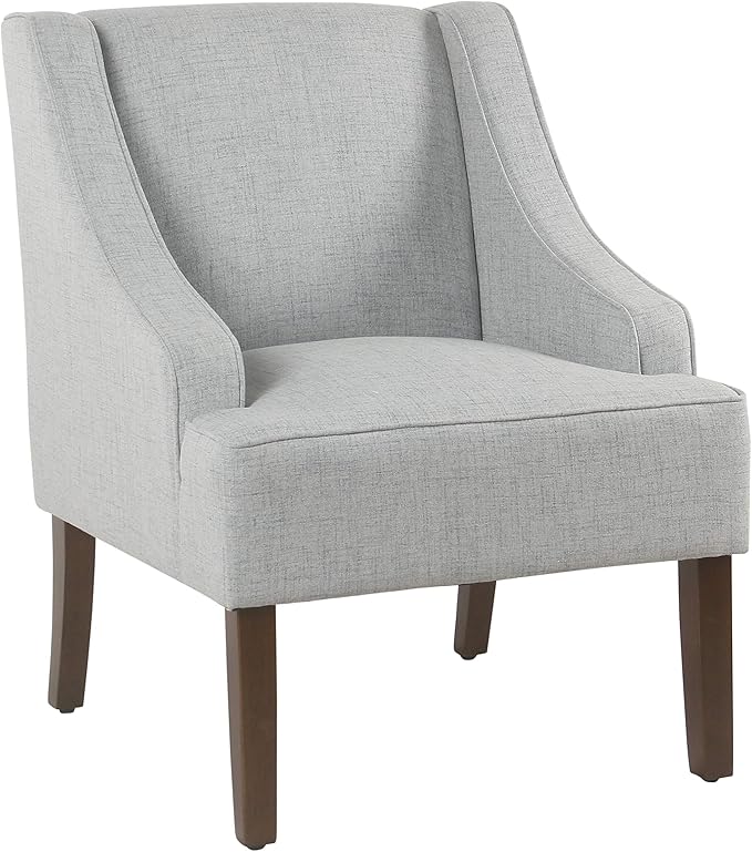 HomePop Swoop Arm Living-Room-Chairs, Soft Dove Gray