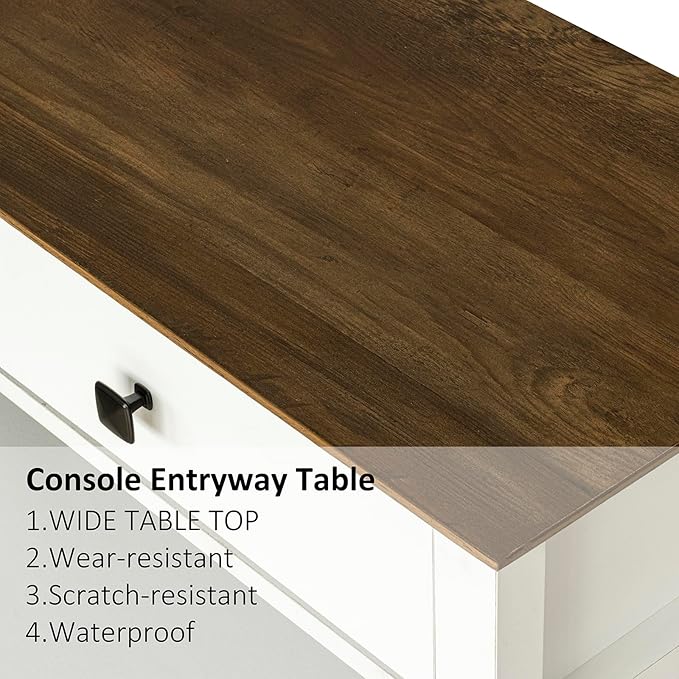 Lomojo Console Table, Sofa Table 13.8" D x 39.37" W x 31.5" HEntryway Table