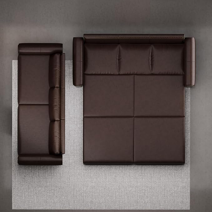 Faux Leather Sleeper Sofa Couch