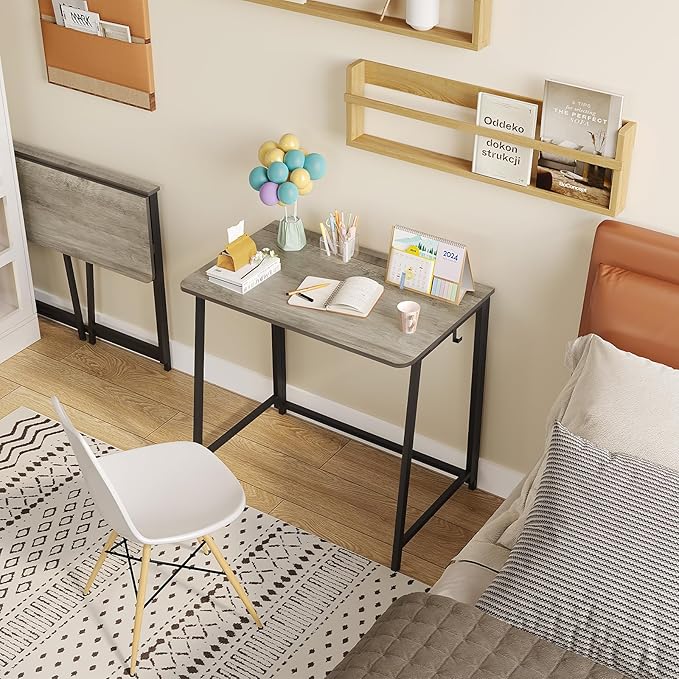 WOHOMO Folding Desk, Small Foldable Desk 31.5"