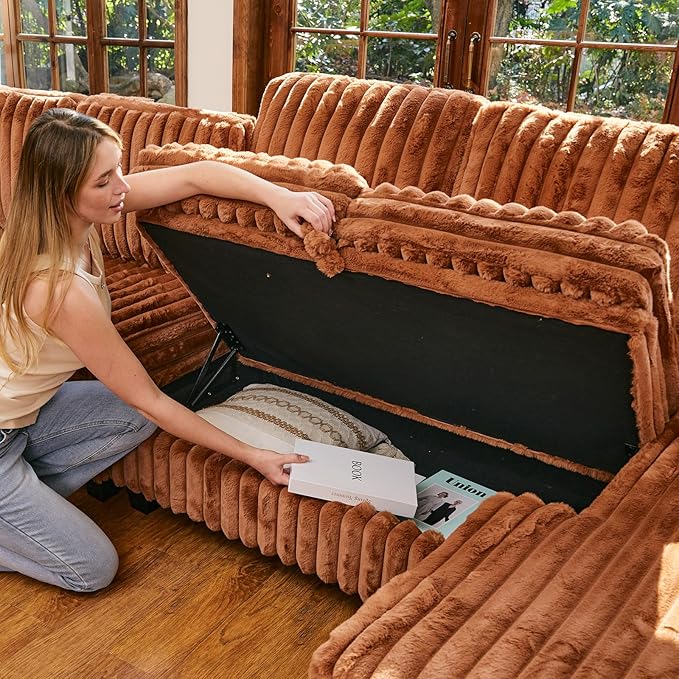 Belffin Corduroy Fabric Loveseat Module