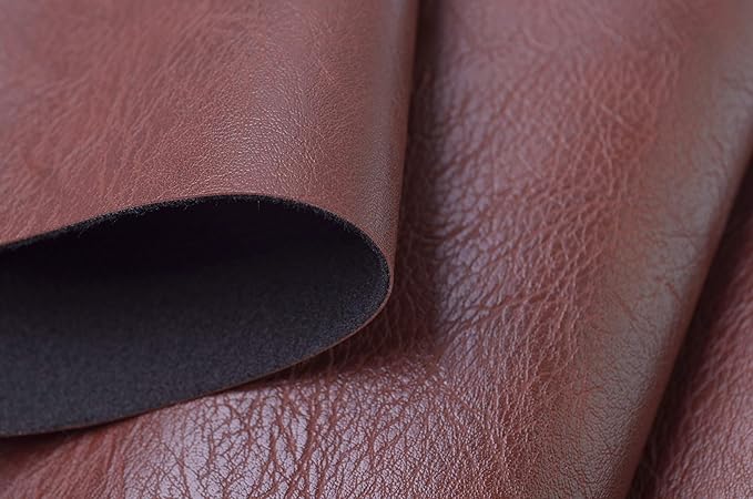 Wento Thick Half Yard Faux Leather Fabric Soft Skin Grain PU Leather