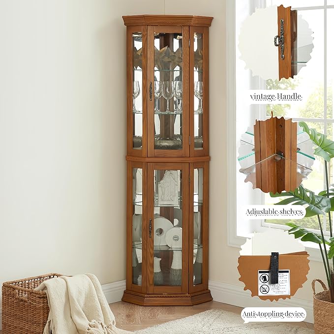 Glass Corner Display Cabinet