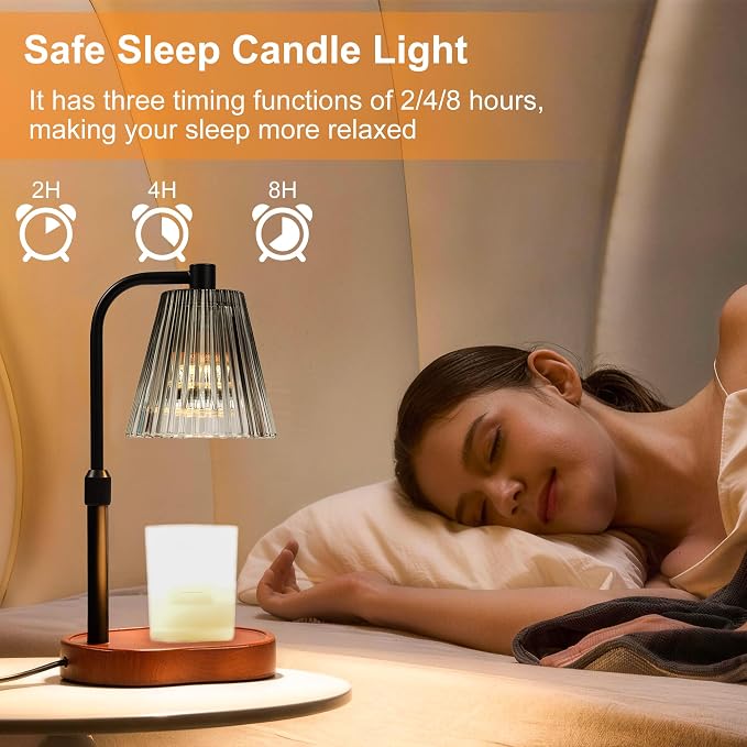 Candle Warmer Lamp with Timer Dimmer, Birthday Gifts for Women Mom, Height Adjustable for Jar Candles, House Warming Gifts & Office Dorm Vintage Room Home Decor, Wax Warmer Lamp