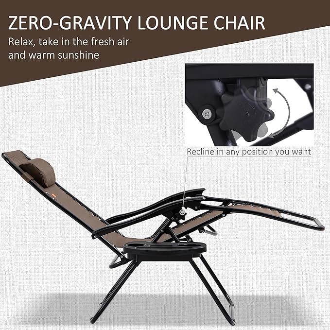 Outsunny Zero Gravity Chair Set