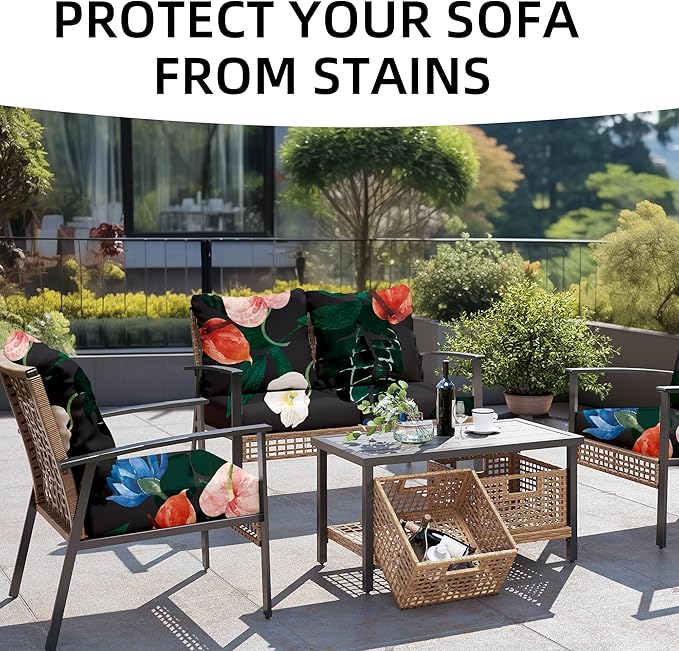 Outdoor Cushion Covers Set, Replacement