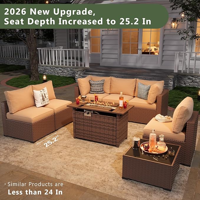 Aoxun 8 Piece Patio Furniture Set