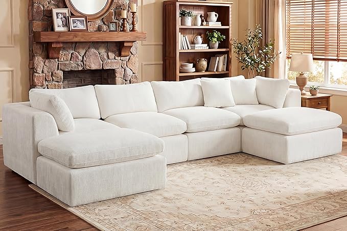 GRUSIGN 141'' Oversized Boneless Cloud Couch