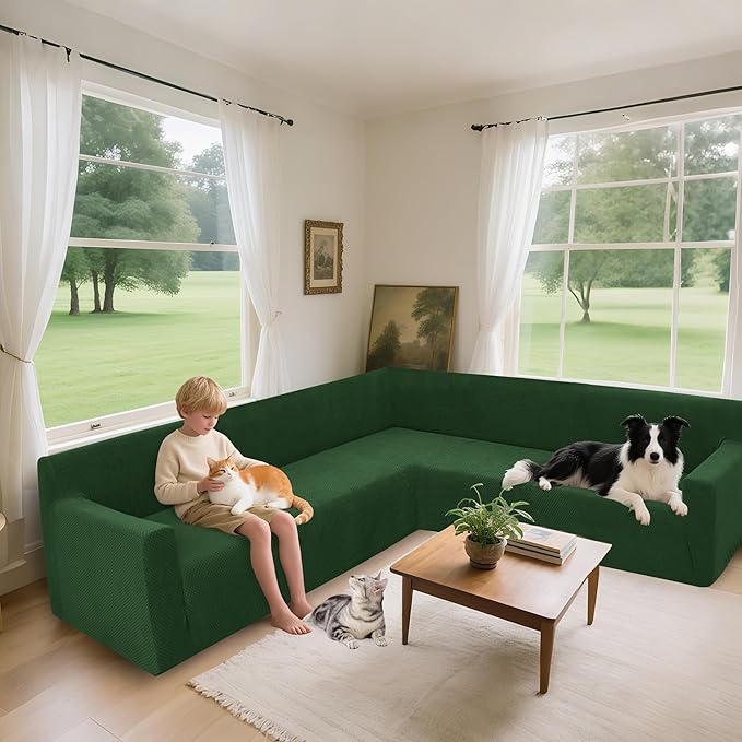 Arfntevss Stretch Sectional Couch Covers L Shaped Corner Sectional Sofa Cover