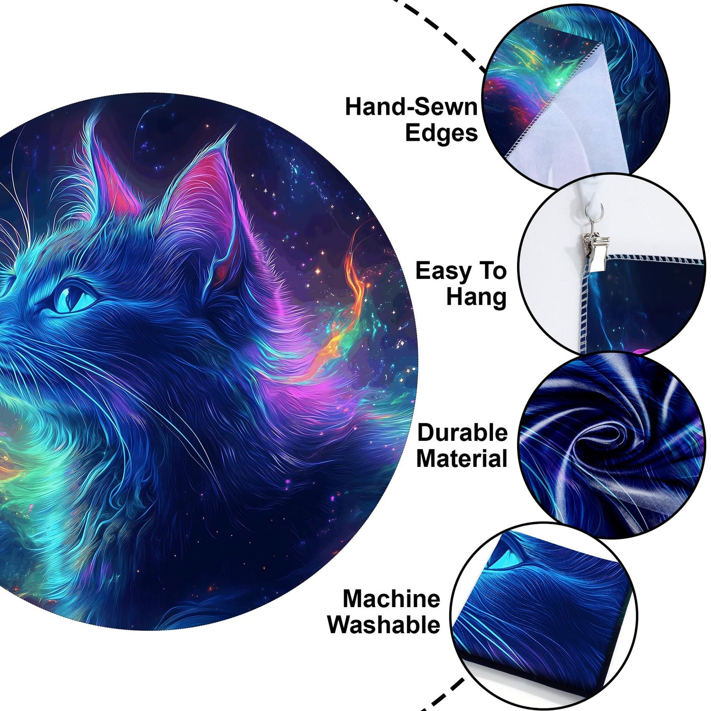 BVBOX Blacklight Tapestry,Animal Tapestry Glow In The Dark,UV Reactive Black Light Upright Posters Wall Hanging for Bedroom Dorm Living Room Backdrop Decor (Spider, 90" L x 70" W)