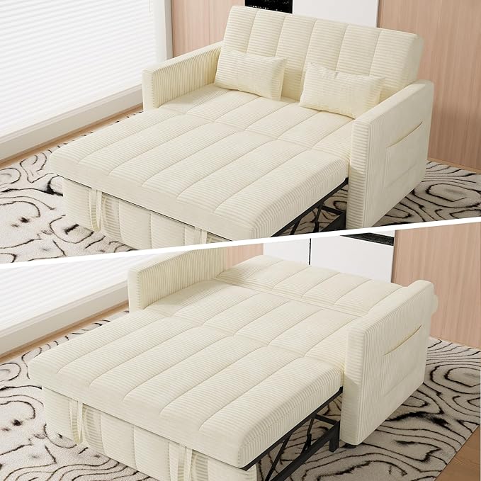 Nebuaegis Sleeper Sofa Bed, 3-in-1 Convertible Pull Out Couch