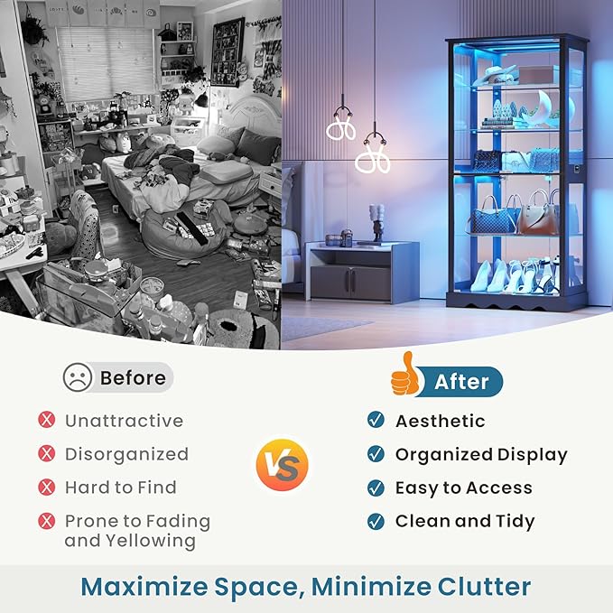 Dystler 71'' Glass Display Cabinet