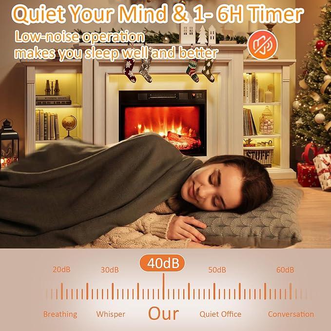 72" LED Lights Electric Fireplace