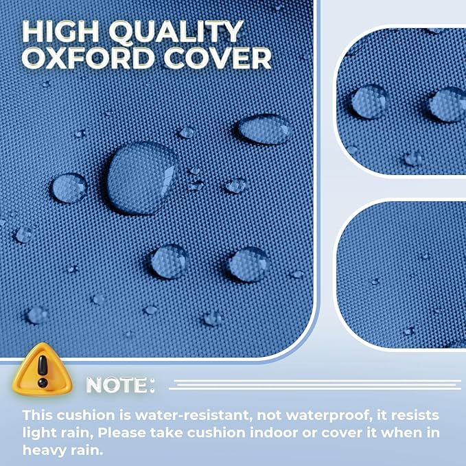 Outdoor Chaise Lounge Chair Cushion Waterproof 74.4 x 22 x 4.7 Inches Lounge