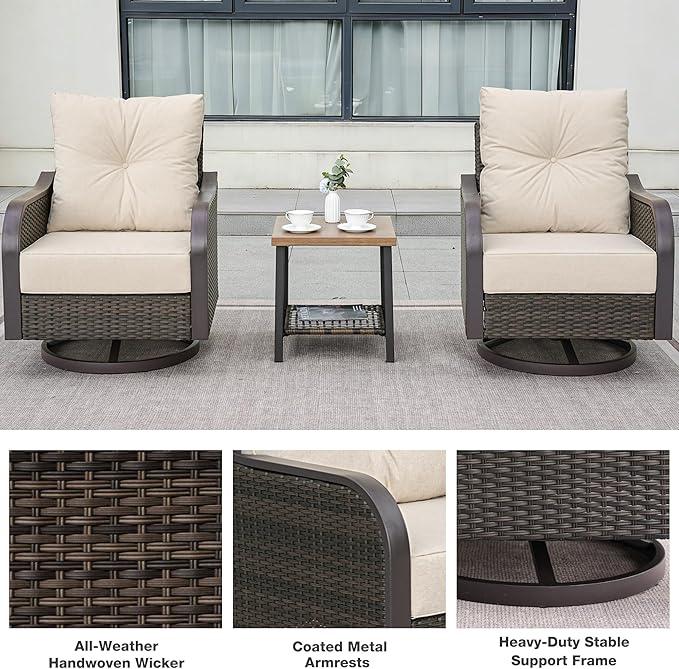 Outdoor Swivel Rocker Chairs, Wicker Swivel Rocking Chairs