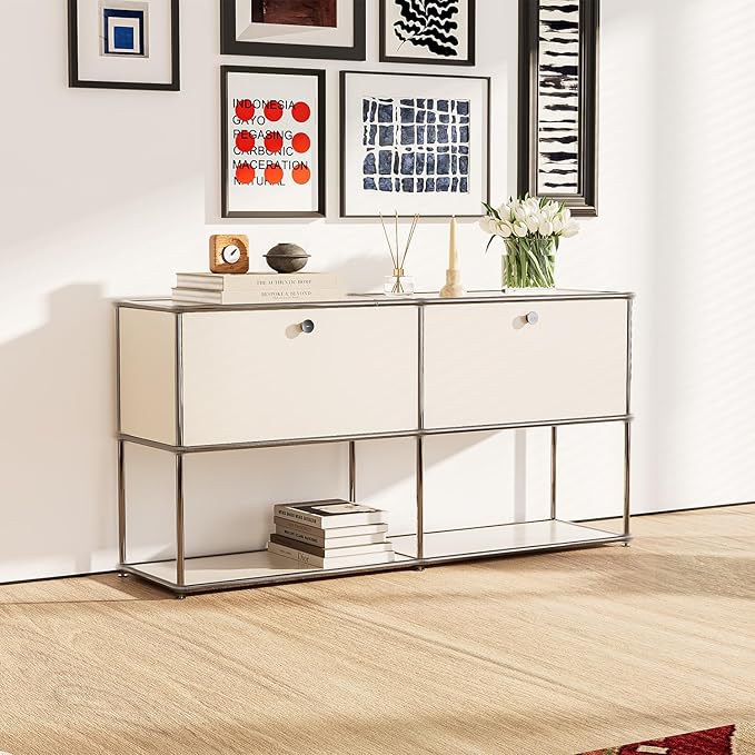 Modern Storage Cabinet White F Versatile Free-Standing Organizer