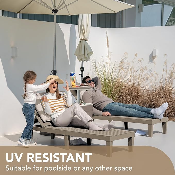 Devoko Outdoor Chaise Lounge Chair Set of 2
