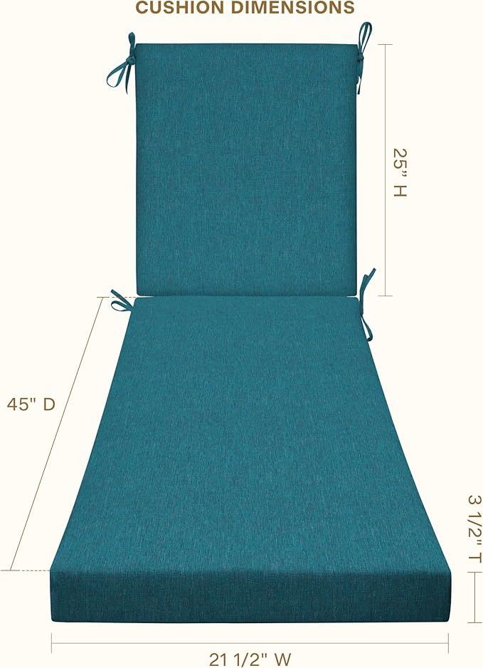 Honeycomb Outdoor Chaise Lounge Cushion