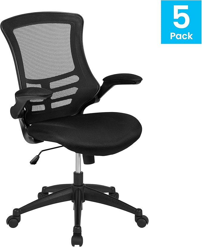 Flash Furniture Kelista Mid-Back Black Mesh Swivel Ergonomic Task Office Chair